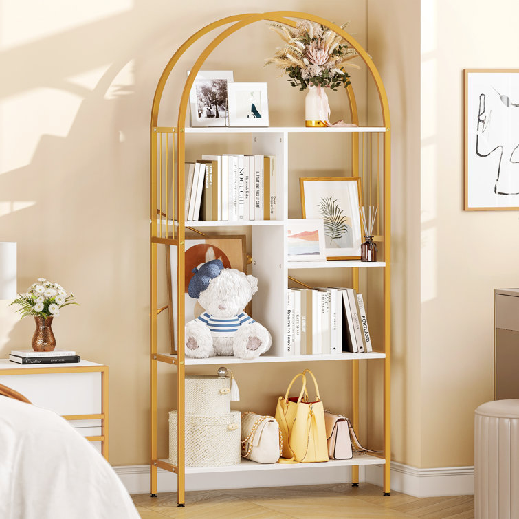 White arched best sale bookcase